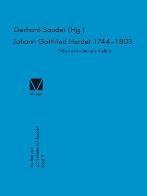 cover image of Johann Gottfried Herder (1744–1803)